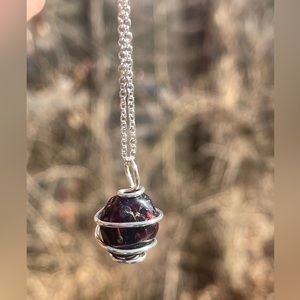 COPY - garnet crystal necklace
